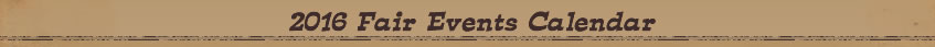 2011 Fair Events Calendar